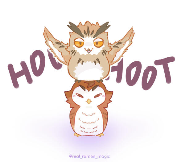 Bokuto and Akaashi as owls